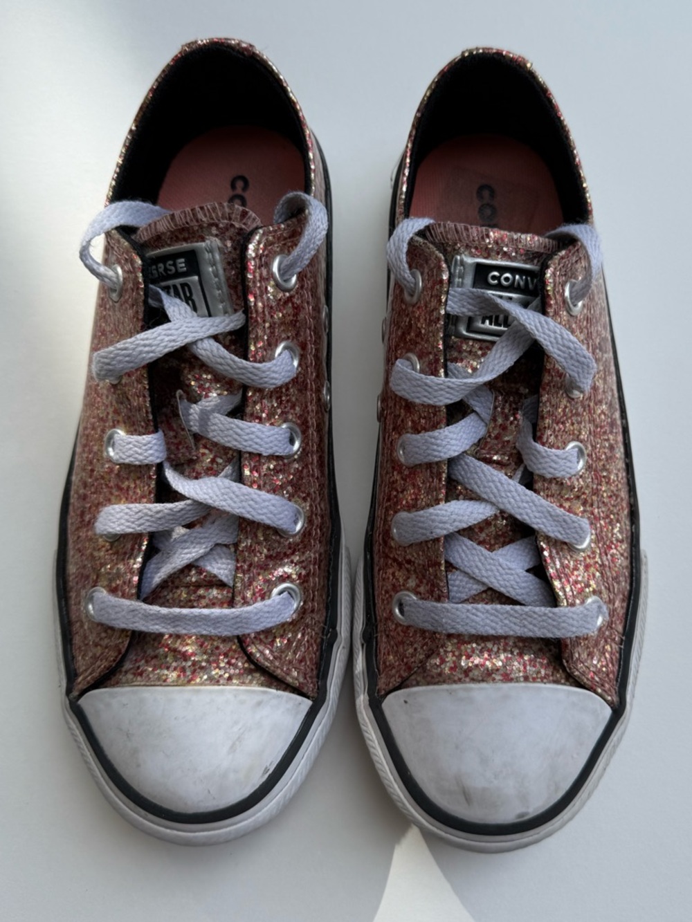 Converse Junior CHUCK TAYLOR ALL STAR OXFORD, ROSE GOLD/PINK/WHITE Size 2